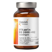 OstroVit Pharma Vitamiin D3 2000 RÜ + K2 pastillid 360 tabletti mango
