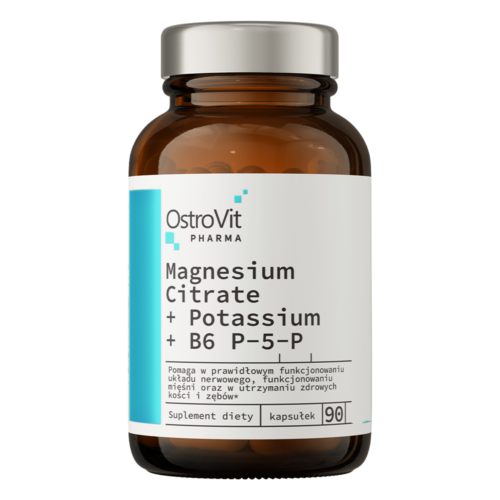 OstroVit Pharma magneesiumtsitraat + kaalium + B6 P-5-P 90 kapslit