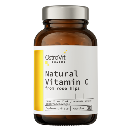 OstroVit Pharma looduslik C-vitamiin kibuvitsamarjadest 30 kapslit